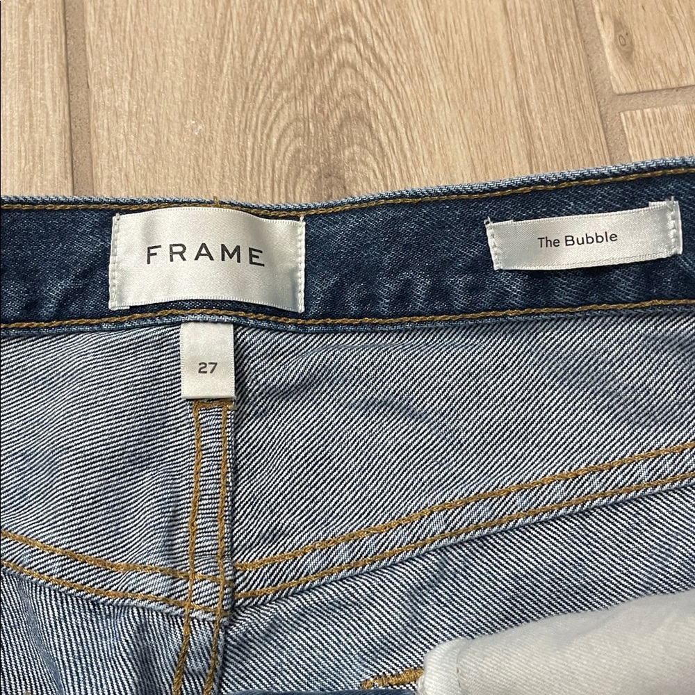 Frame Women’s Denim The Bubble High Rise Barrel Leg Westbury Jeans Sz 27/4 - Picture 7 of 13